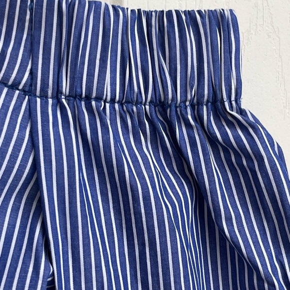 Forever 21 Stolen Hearts Blue Pin Stripe Off Shoulder Top NWT SMALL - Picture 5 of 9